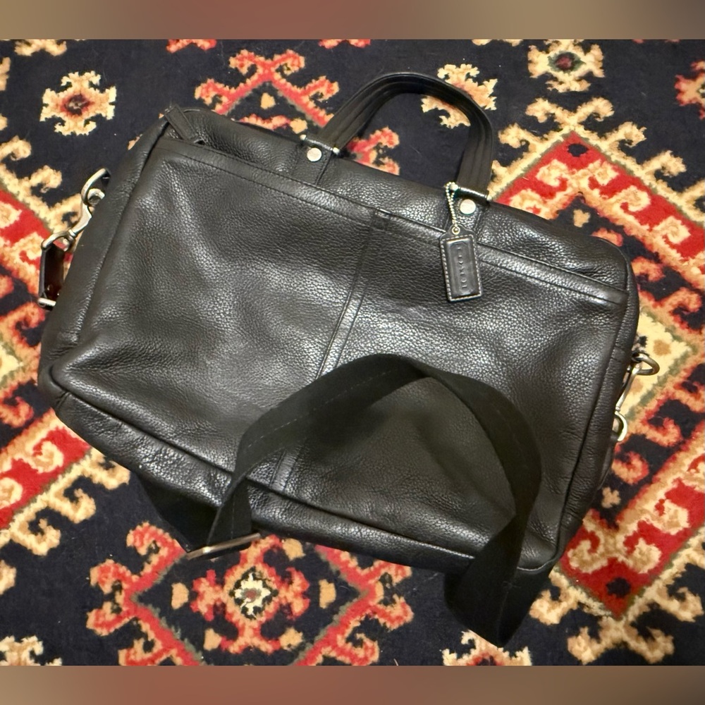 COACH black Leather Briefcase - Picture 7 of 9